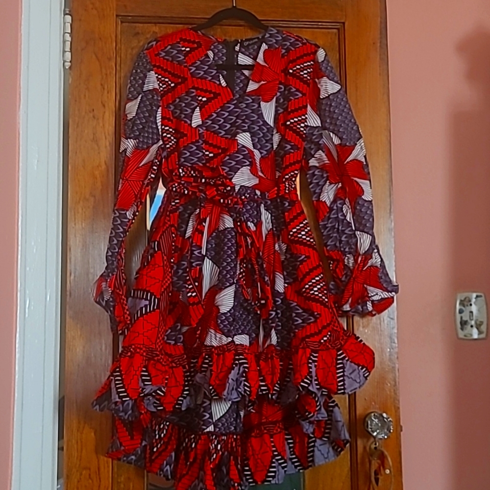 Nya African Print hi-lo Dress